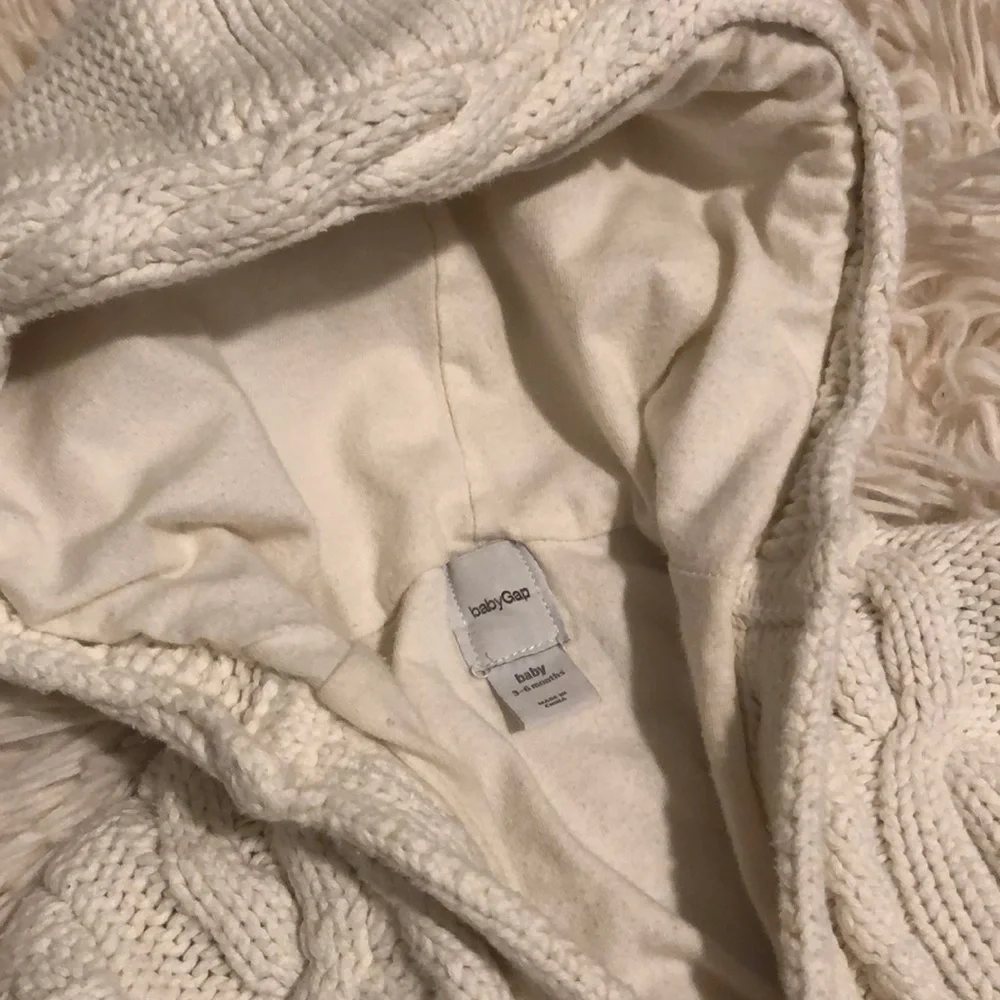 Long Cable knit baby sweater